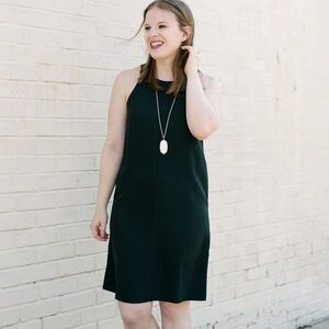 NEW Everlane Japanese GoWeave high neck black tank dress